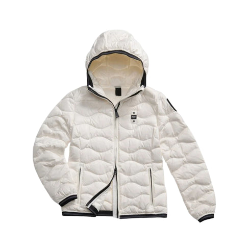 Piumino Donna Camelia con passante logo iconico e cappuccio
